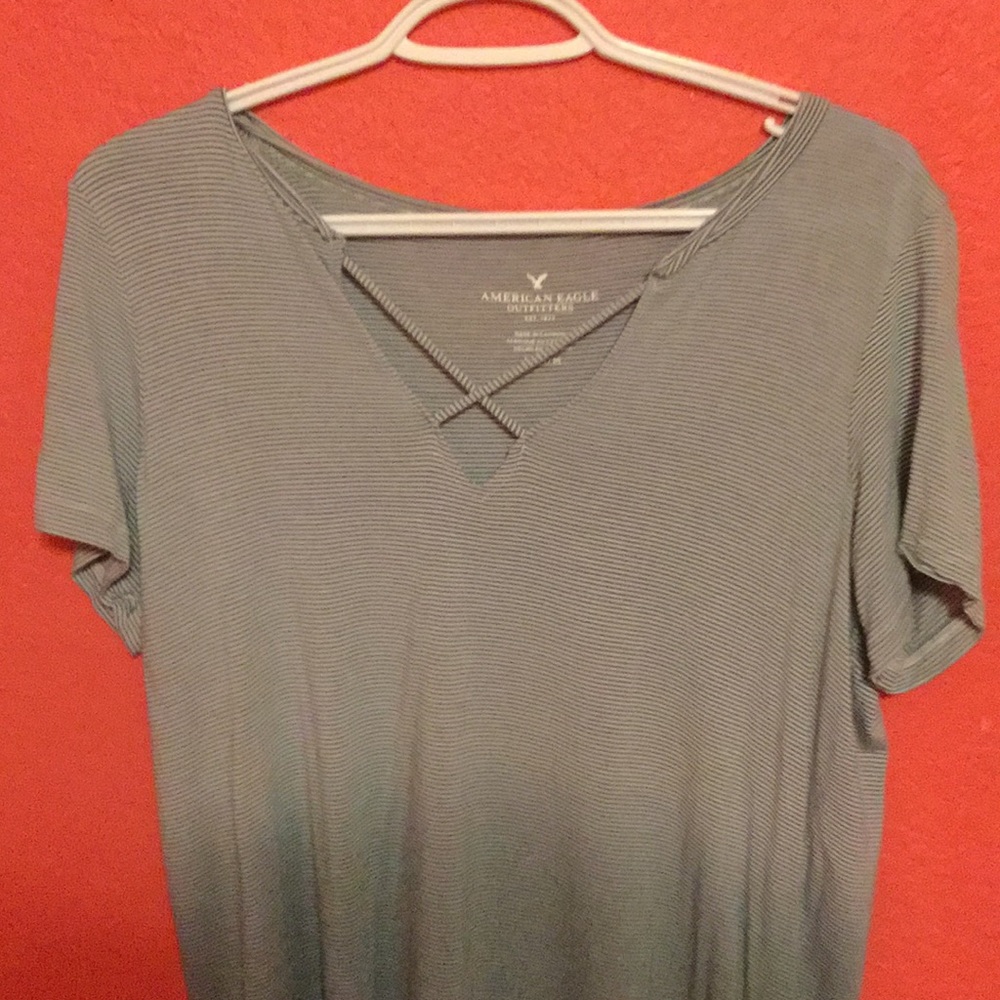american eagle striped t shirt WORN ONCE